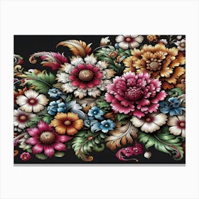 Russian Floral Painting Canvas Print