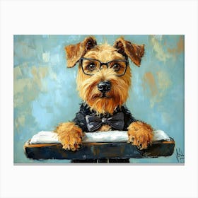 Dressed Up Airedale Canvas Print