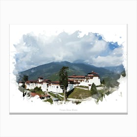 Trongsa Dzong, Bhutan Canvas Print