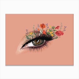 Wild Flower Lashes Canvas Print