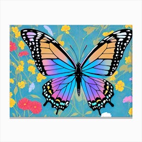 Butterfly In The Garden 2 Canvas Print
