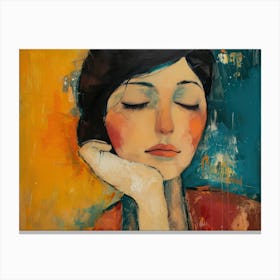 Contemporary Artwork Inspired By Amadeo Modigliani 8 Canvas Print