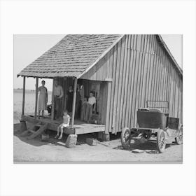 Untitled Photo, Possibly Related To Family Of Sharecropper On Front Porch, Southeast Missouri Farms By Russell Canvas Print