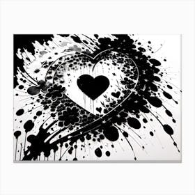 Heart Splatter 4 Canvas Print