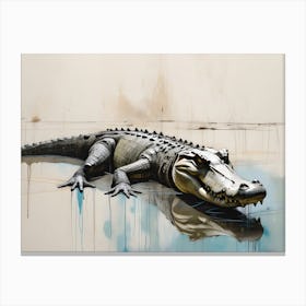 Big Tex Alligator Sketch Canvas Print