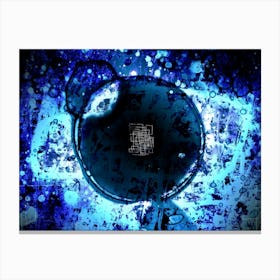 Blue Solar Eclipse Canvas Print