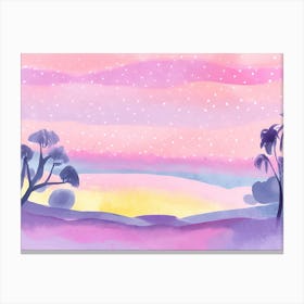 Watercolor Landscape Painting 15 Canvas Print