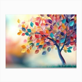 Colorful Tree 5 Canvas Print