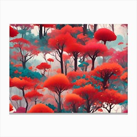 Red Forest Canvas Print