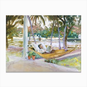 Figure In Hammock, Florida (1917), John Singer Sargent Canvas Print