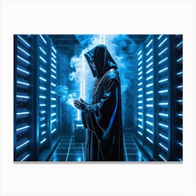 Tech priests prayying to server farms 8 Canvas Print