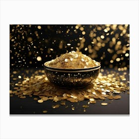 Gold Confetti Canvas Print