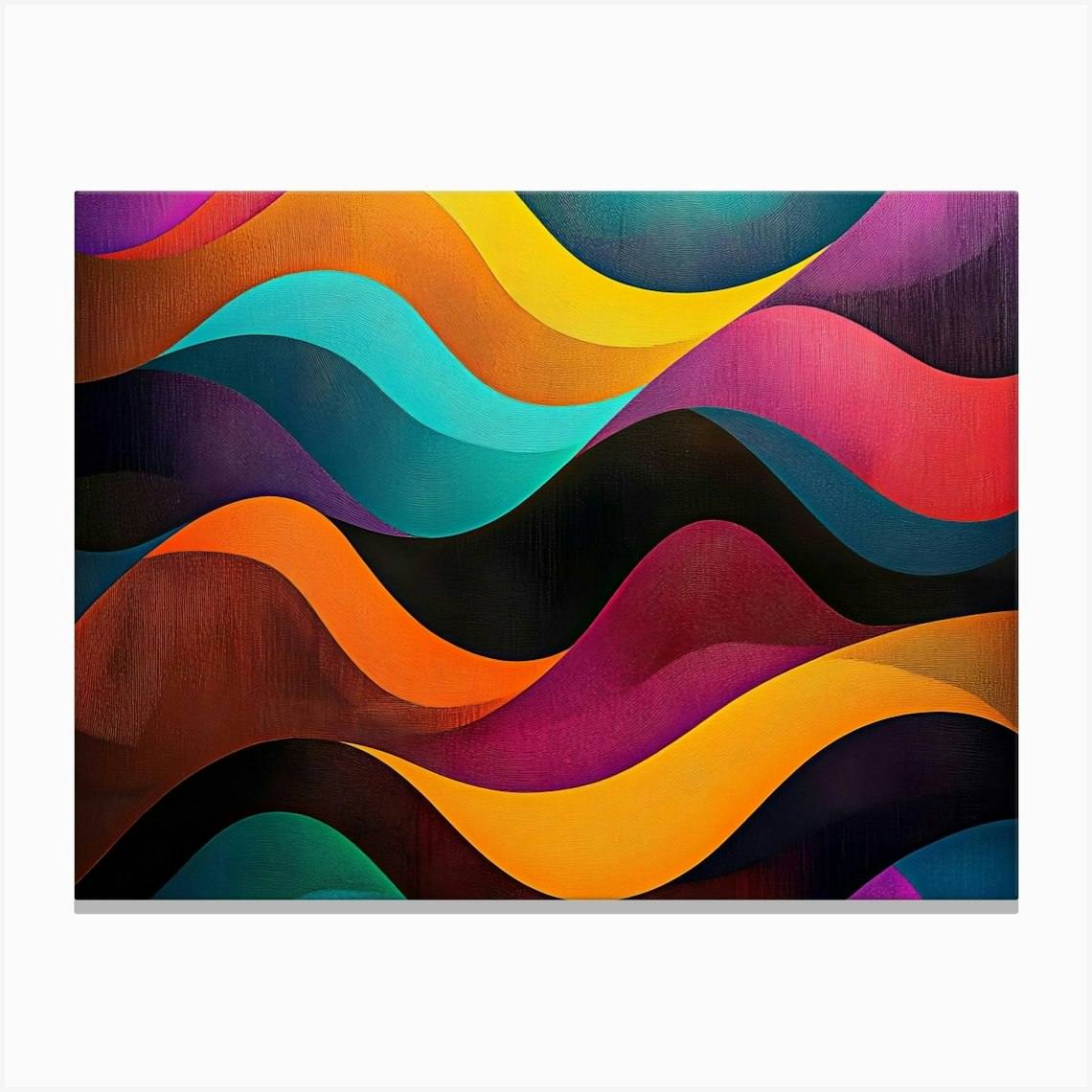 Abstract Wave Painting 4 Canvas Print by Divine Studio