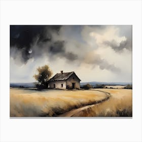 Cloud Oil Painting Farmhouse Nursery French Countryside (25) Canvas Print