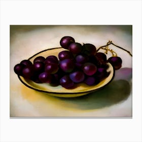 Georgia O'Keeffe - Grapes on a White Dish - Dark Rim, 1920 Canvas Print