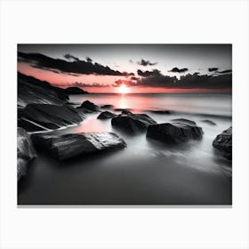 Sunset At The Beach 583 Canvas Print