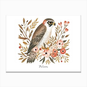 Little Floral Falcon 2 Poster Canvas Print
