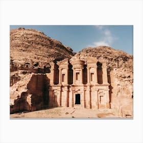 The Monastery Of Petra In Jordan Canvas Print