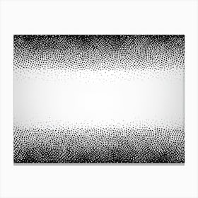 Black And White Dotted Background Canvas Print