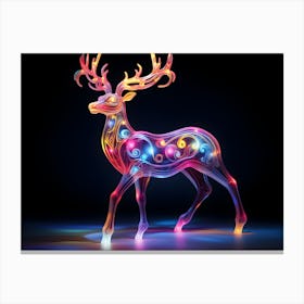 Lighted Deer Canvas Print