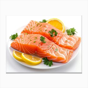 Salmon Slice (7) Canvas Print