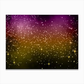 Yellow, Violet Shining Star Background Canvas Print
