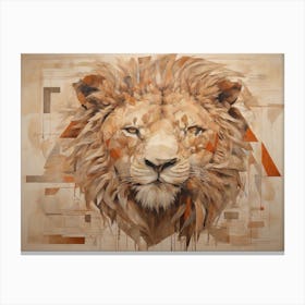 Lion with one eye Canvas Print