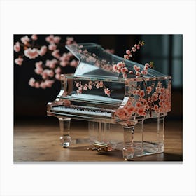 Cherry Blossom Piano Canvas Print