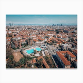 Milan City Skyline Photography Poster Canvas Print