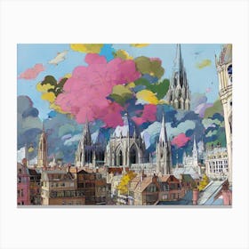 City In The Clouds Canvas Print