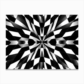 Illusion Abstract Black And White 7 Canvas Print