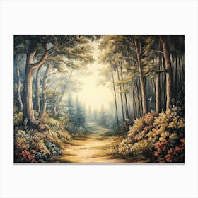 Path In the Forest Landscape as a Nature Canvas Print