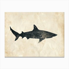 Carpet Shark Silhouette 1 Canvas Print