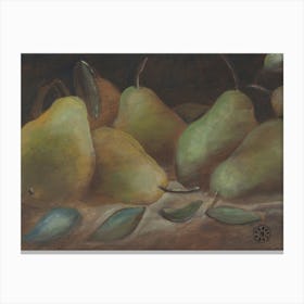 Pears - painting classicold masters Anton Maliar still life figurative Canvas Print