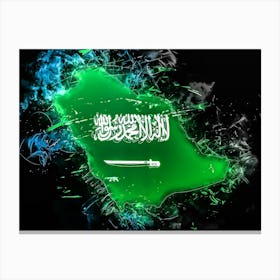 Flag Of Saudi Arabia Canvas Print
