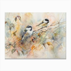 Chickadees 2 Canvas Print