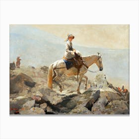 The Bridle Path, White Mountains (1868), Winslow Homer Canvas Print