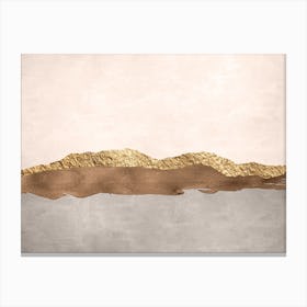 Abstract Brown And Gold Canvas Print