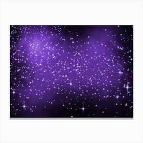 Violet Shining Star Background Canvas Print