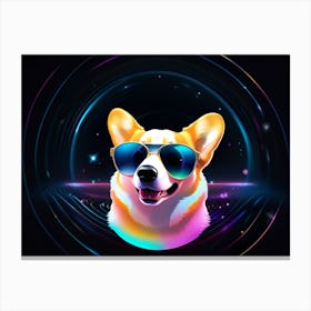 Corgi In Sunglasses 3 Canvas Print