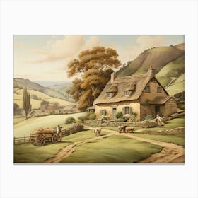 Country Cottage 1 Canvas Print