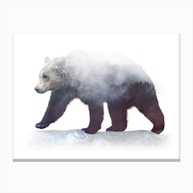 Bear On Wild Canvas Print