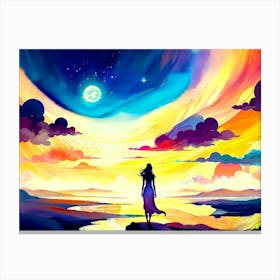 wnen the day meets the night Canvas Print