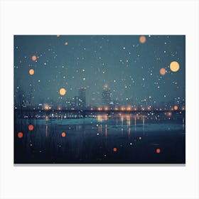 City At Night Stock Videos & Royalty-Free Footage Canvas Print