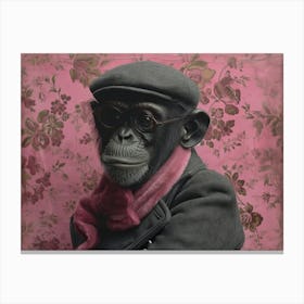 Absurd Bestiary: From Minimalism to Political Satire.Chimpanzee Canvas Print