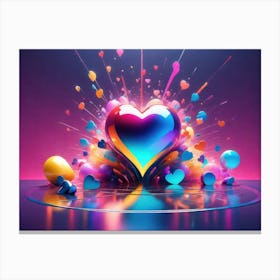 Colorful Heart Creative 46 Canvas Print