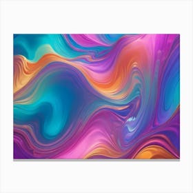 Abstract Swirling Pattern With Vibrant, Contrasting Colors 7 Canvas Print