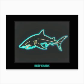 Neon White Tip Reef Shark 7 Poster Canvas Print