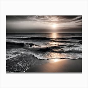 Sunset At The Beach 526 Canvas Print