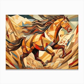 Horse In The Desert Canvas Print